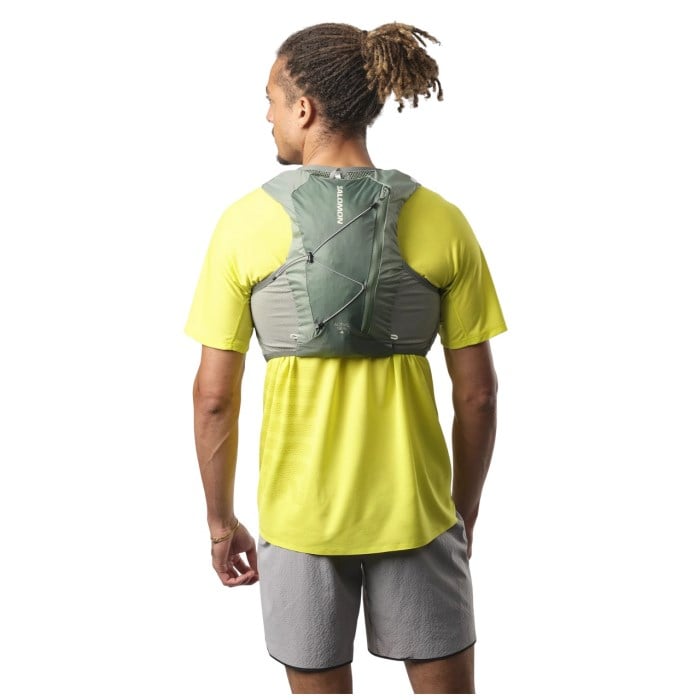 Salomon Active Skin 4 Set Unisex Trail Running Vest With Flasks - Laurel Wreath/Lily Pad