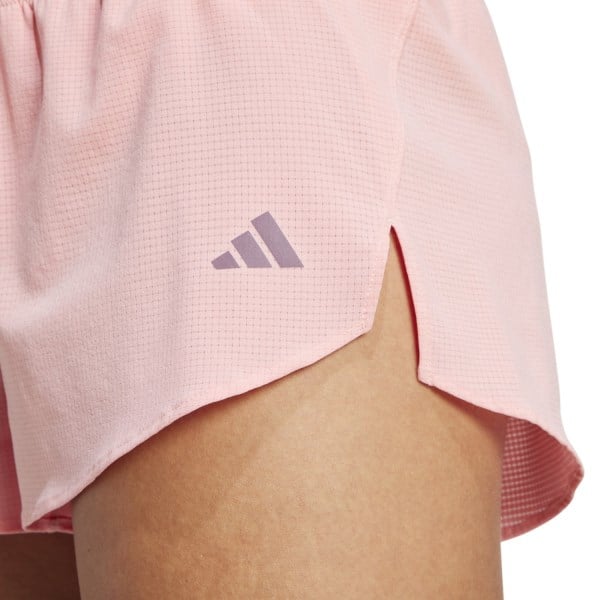 adidas Womens Adizero Running Gel Shorts - Semi Pink/Spark