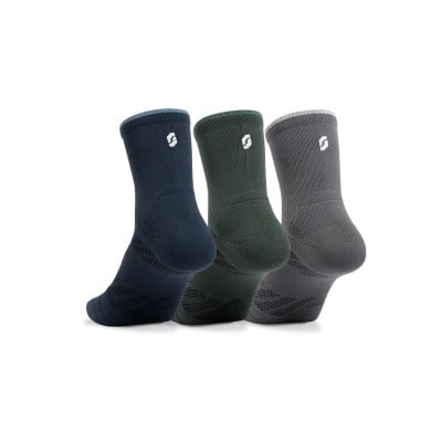 SHYU Crew Training Socks - 3 Pack - Slate