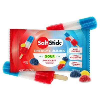 SaltStick Energy Gummies - 8 Count Packet - Sour Pop Rocket