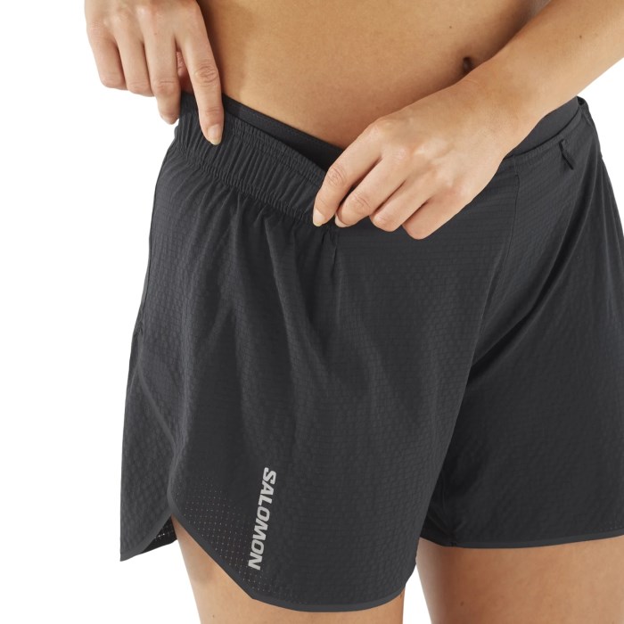 Salomon Sense Aero 5 Inch Womens Running Shorts - Deep Black/Peris
