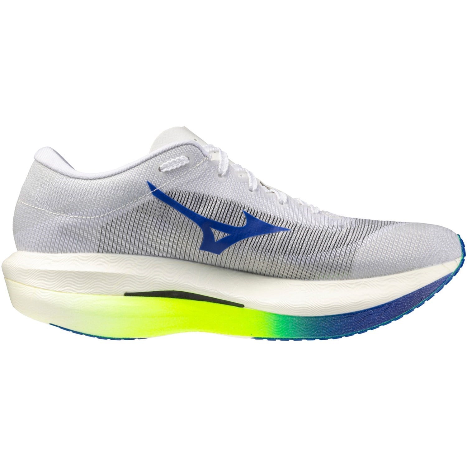 Mizuno Hyperwarp Pro - Unisex Racing Shoes - White/Lightning Yellow/Dazzling Blue