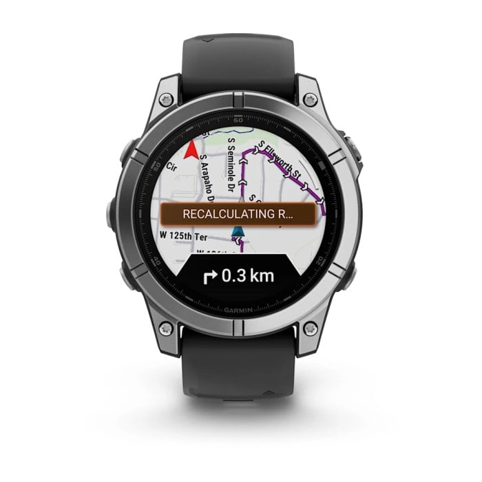Garmin fenix E AMOLED - 47mm MultiSport Smartwatch - Stainless Steel/Black