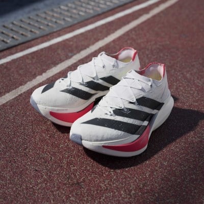 adidas Adizero Prime X 3 Strung - Unisex Racing Shoes - Cloud White/Core Black/Lucid Red