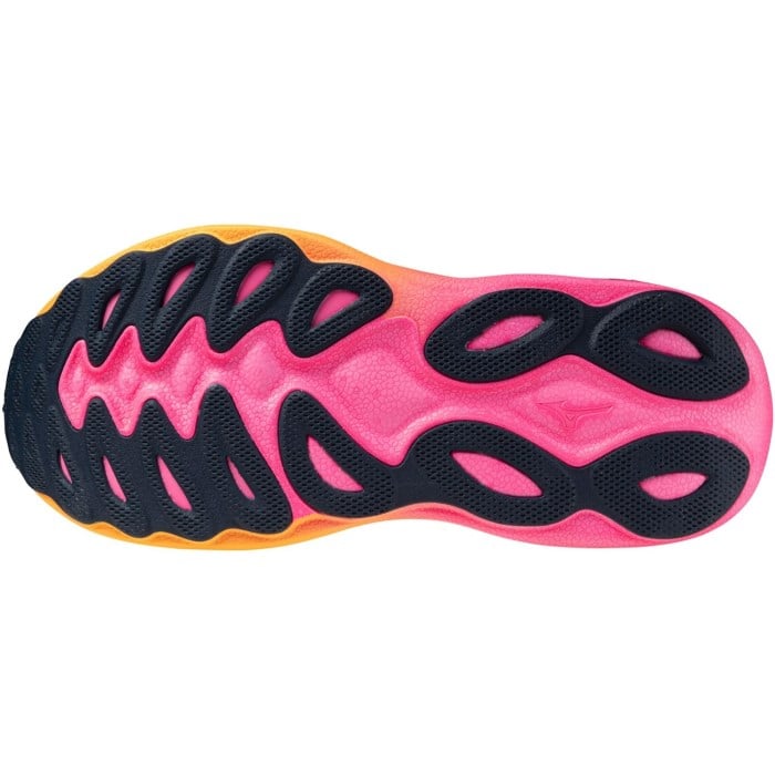 Mizuno Wave Sky 9 Hanabi - Unisex Running Shoes - White/Tang Orange/Pink Tetra