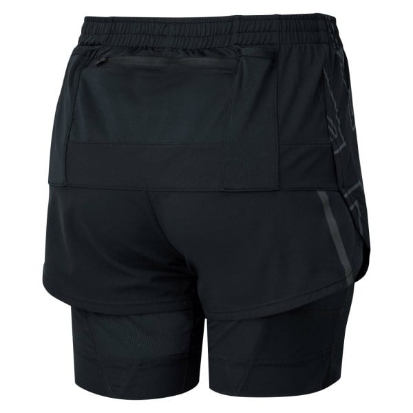 Ronhill Tech Marathon Twin Womens Running Shorts - All Black