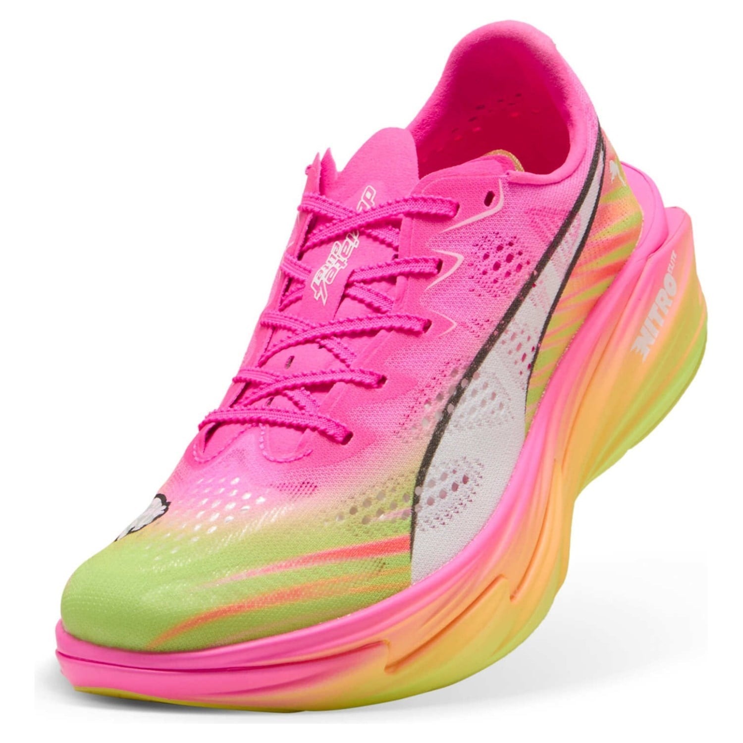 Puma Deviate Nitro Elite 4 Showtime - Womens Running Shoes - Poison Pink/Yellow Alert/Bright