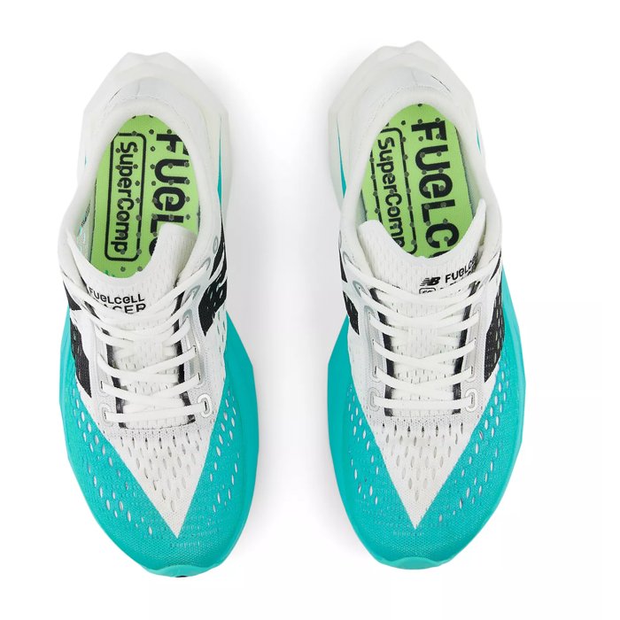New Balance FuelCell SuperComp Pacer v2 - Womens Running Shoes - White/Cyber Jade/Black