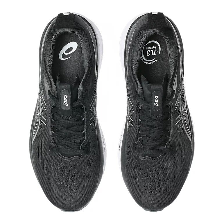 Asics Gel Kayano 33 - Mens Running Shoes - Black/White - image 3