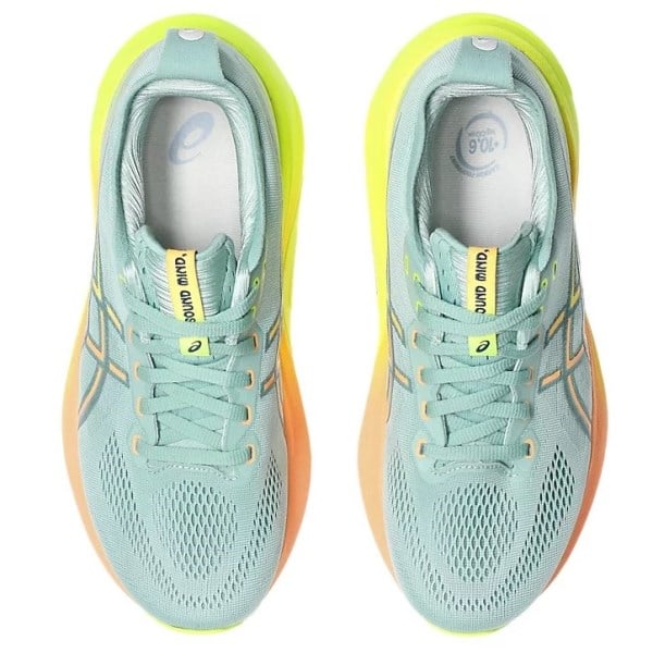 Asics Gel Kayano 31 - Womens Running Shoes - Light Celadon/Safety Yellow