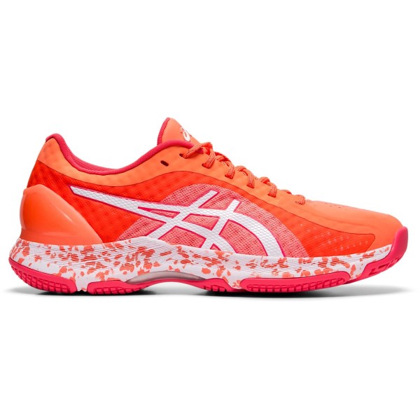 Asics Netburner Super FF - Womens Netball Shoes - Flash Coral/White