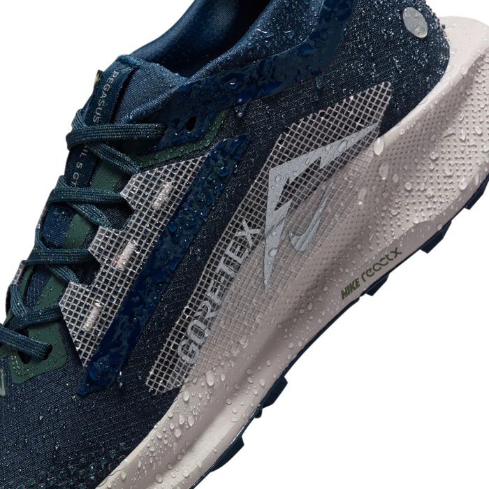 Nike Pegasus Trail 5 GTX - Womens Trail Running Shoes - Armory Navy/Armory/Vintage Green