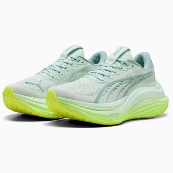 Puma MagMax Nitro - Womens Running Shoes - Peaceful Blue/Yellow Alert