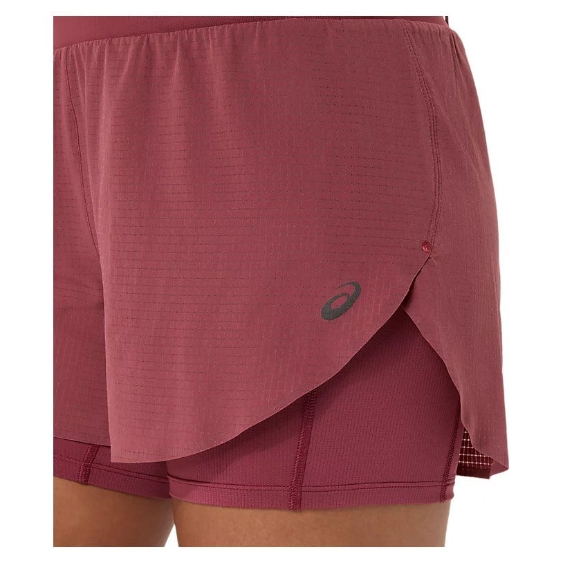Asics Fujitrail Elite Womens Shorts - Brisket Red - image 4