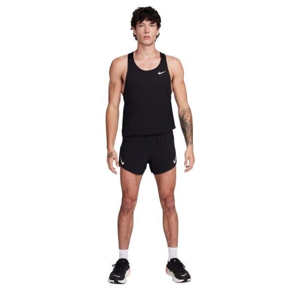Nike AeroSwift ADV 4 Inch Brief-Lined Mens Running Shorts - Black/Summit White
