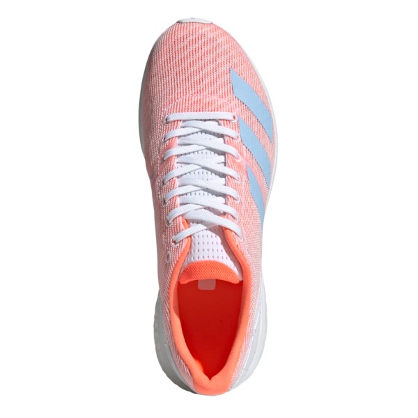 Adidas Adizero Boston 8 - Womens Running Shoes - Footwear White/Blue/Solar Orange
