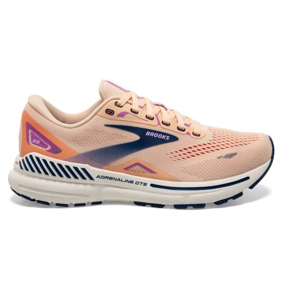 Brooks Adrenaline GTS 23 - Womens Running Shoes - Apricot/Blue/Orchid