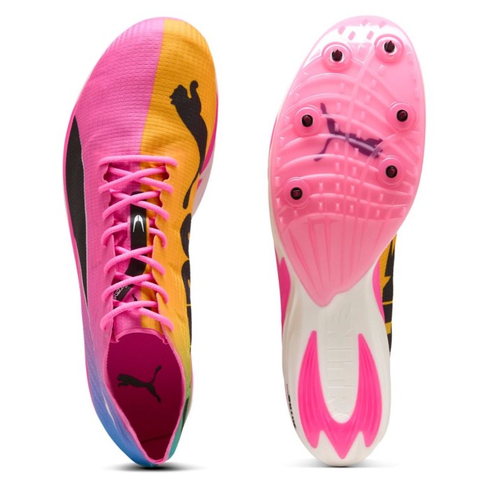 Puma Mid Distance Nitro Elite 3 - Unisex Track Spikes - Poison Pink/Sun Stream/Bright Aqua - image 3