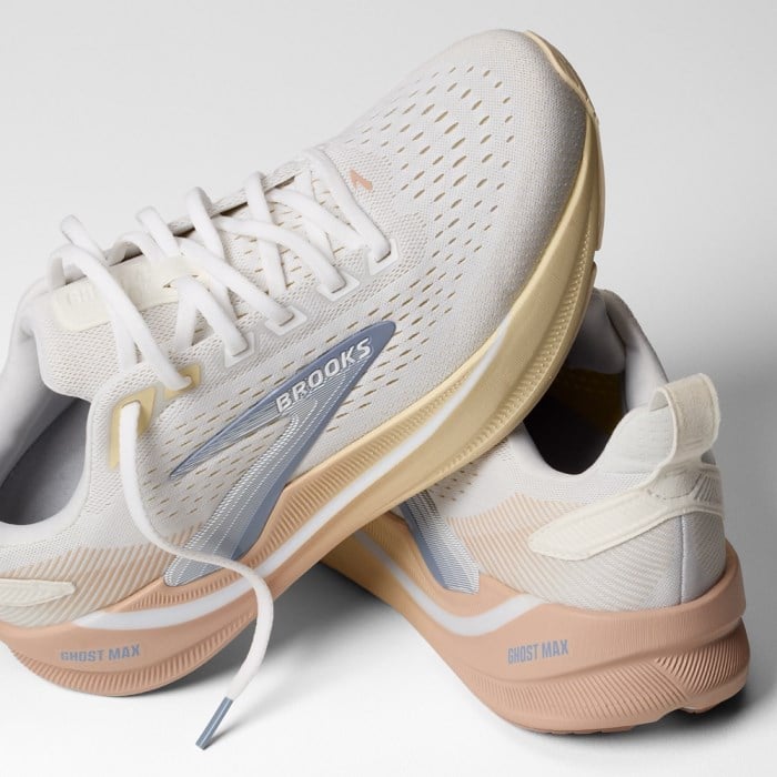 Brooks Ghost Max 4 - Womens Running Shoes - White/Rose/Rutabaga - image 7