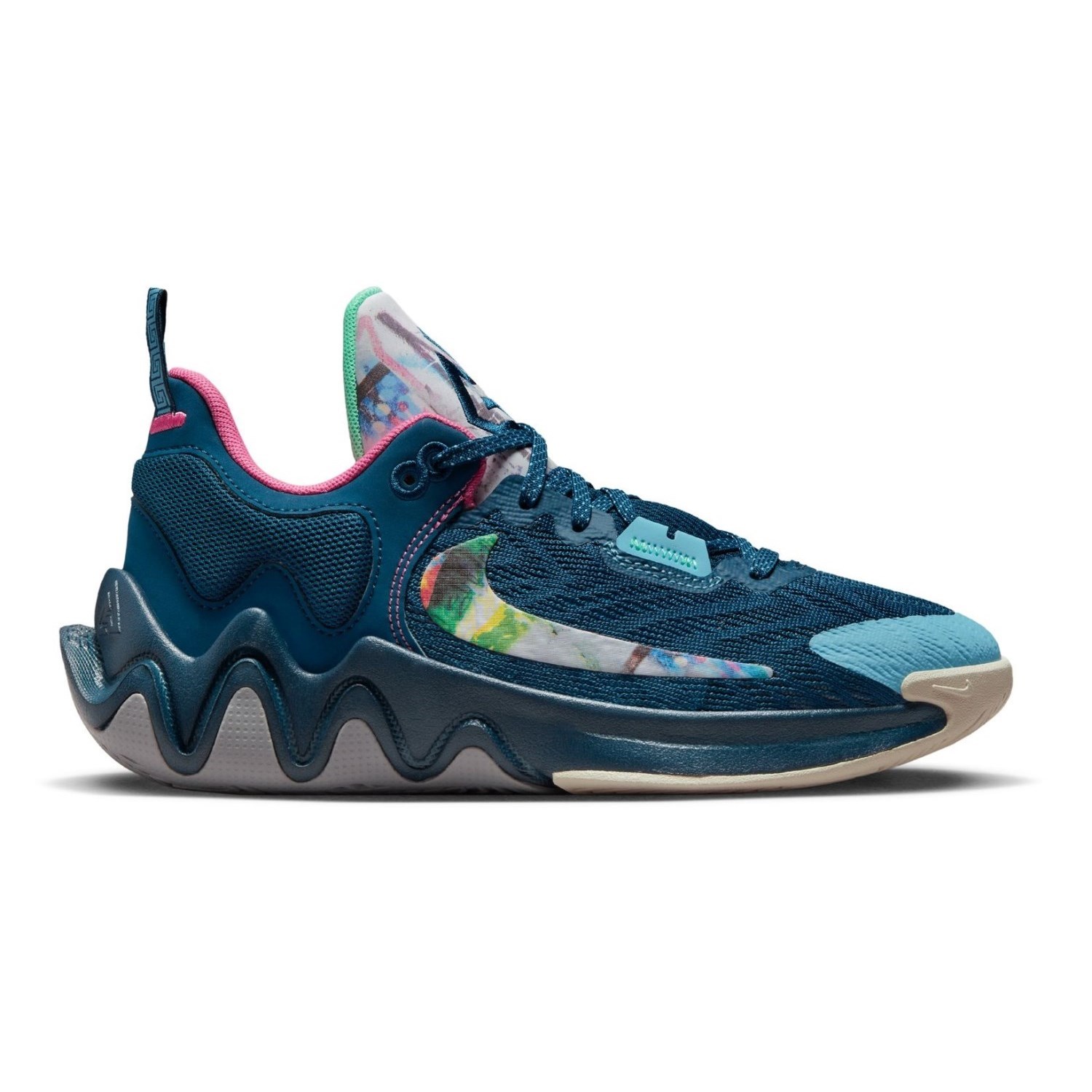 Nike Giannis Immortality 2 SE GS - Kids Basketball Shoes - Valerian Blue/Green Glow/Pinksicle