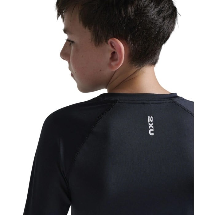 2XU Youth Core Compression Long Sleeve - Black/Silver