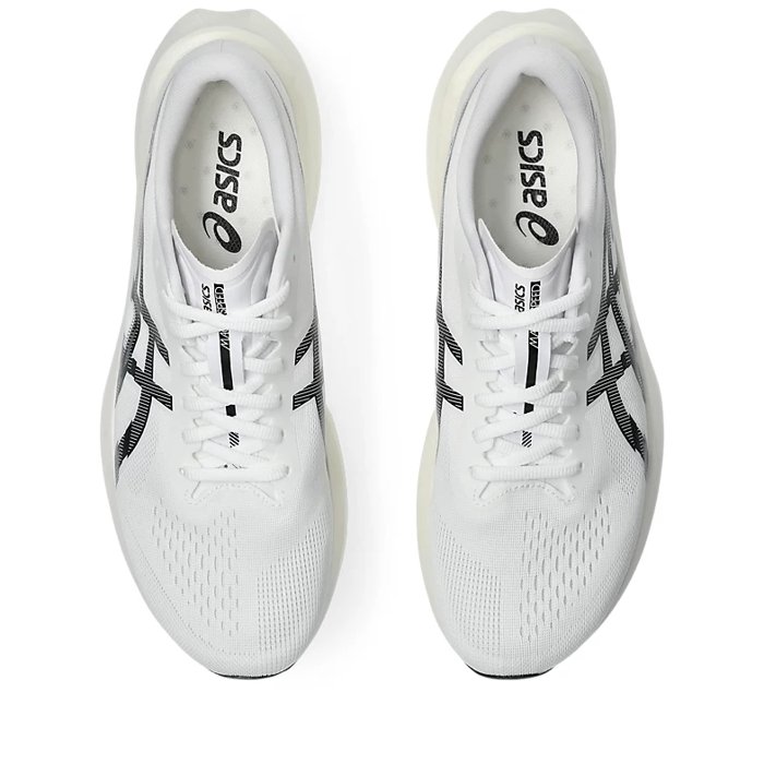 Asics Magic Speed 4 - Mens Road Racing Shoes - White/Black