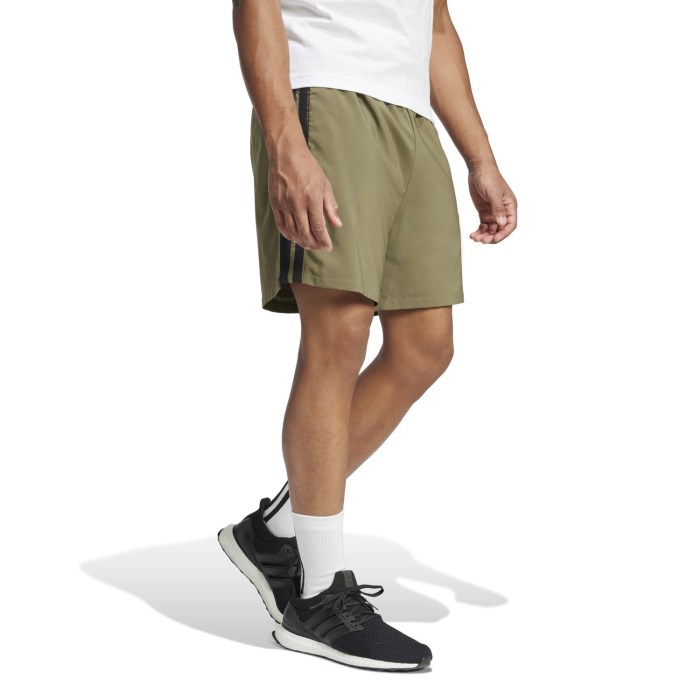 Adidas Essential 3-Stripes Chelsea Shorts - Olive Strata/Black