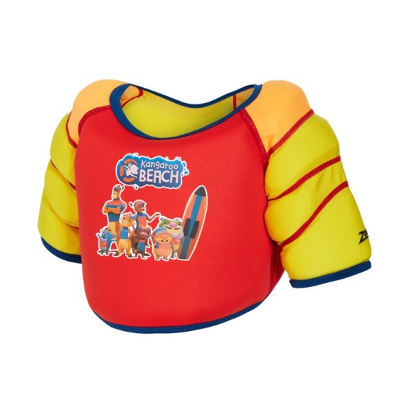 Zoggs Kangaroo Beach Water Wings Kids Swimming Vest - Red/Yellow