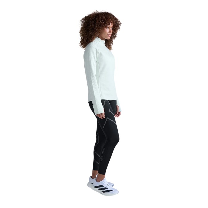 2XU Ignition Haptic Womens Running 1/4 Zip - Mint Dust/Mint Dust