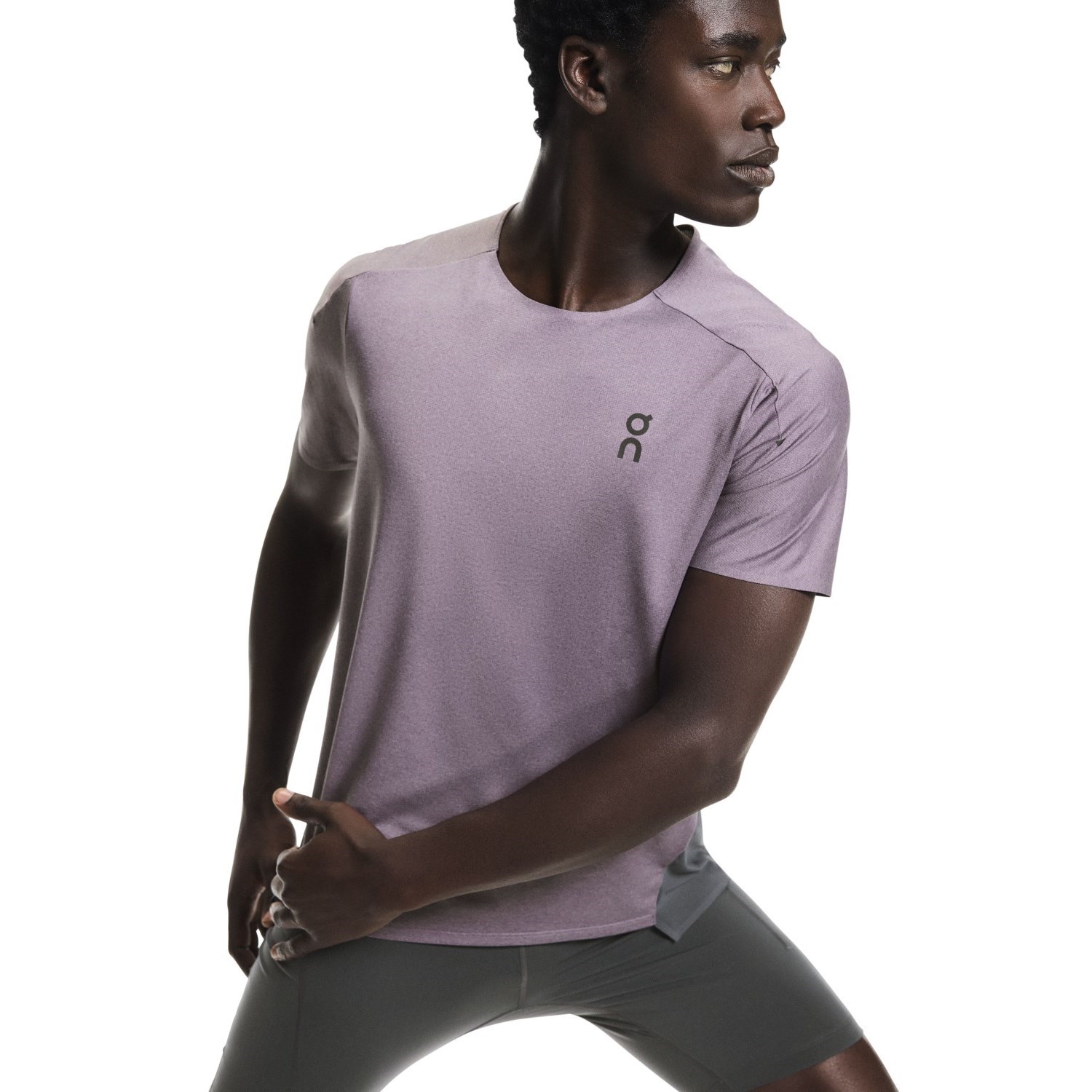 On Running Performance-T Mens Running T-Shirt - Dewberry/Eclipse