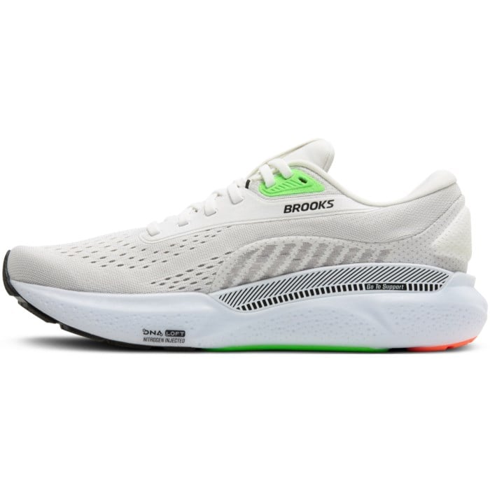 Brooks Adrenaline GTS 24 - Mens Running Shoes - White/Gecko/Atomizer