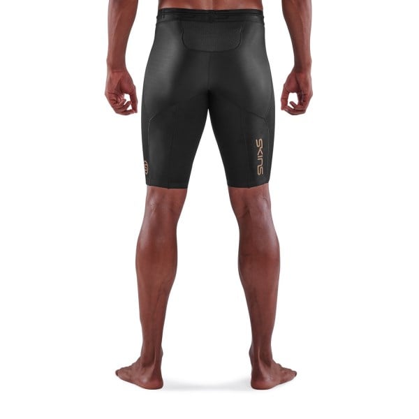 Skins Series-5 Mens Compression Half Tights - Black