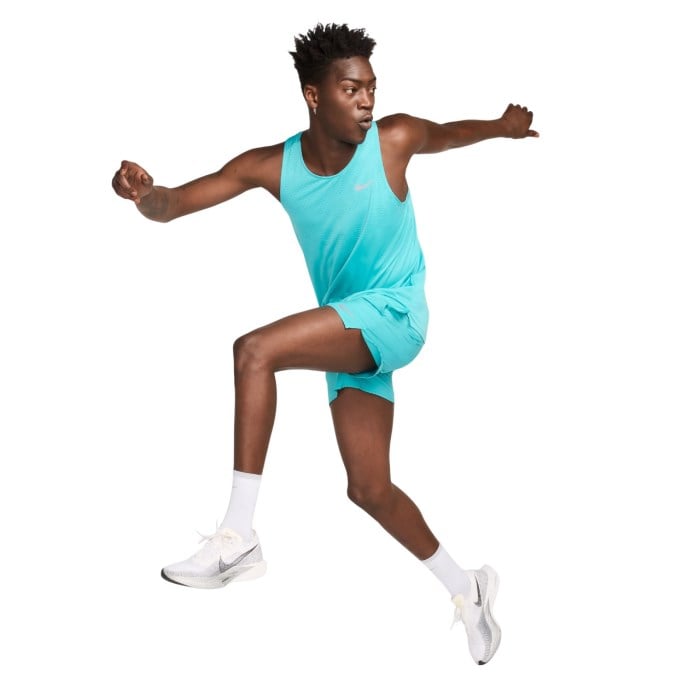 Nike Dri-Fit Stride 5 Inch Brief-Lined Mens Running Shorts - Dusty Cactus/Black/Reflective Silver