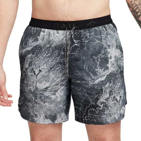 Nike Dri-Fit Stride 7 Inch Brief-Lined Mens Running Shorts - Anthracite/Black/Black