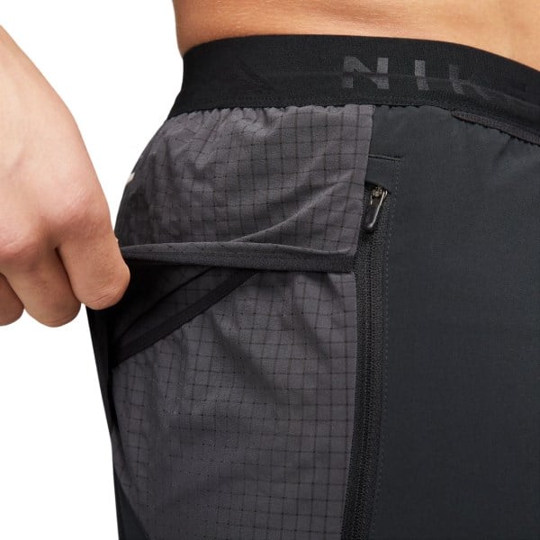 Nike Core Second Sunrise 5 Inch Mens Trail Running Shorts - Black/Dark Smoke Grey/White