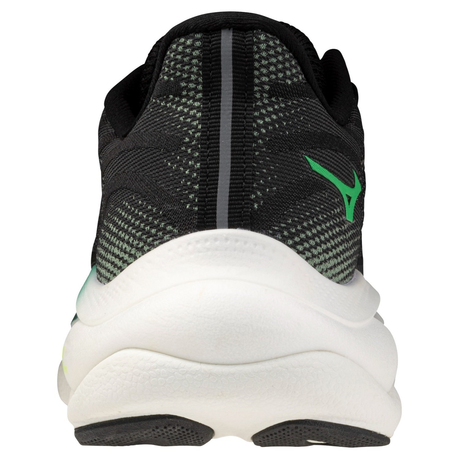 Mizuno Wave Sky 9 - Mens Running Shoes - Black/Goblin Green/Alpine Green