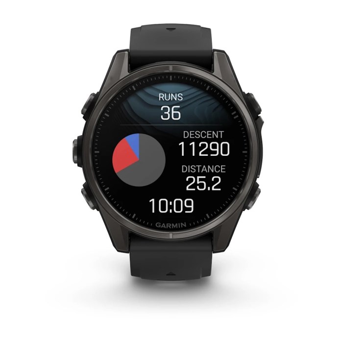 Garmin fenix 8 43mm Premium Multisport Smartwatch - Sapphire/Carbon Grey DLC Titanium with