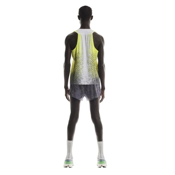 On Mens Race Singlet - Lime