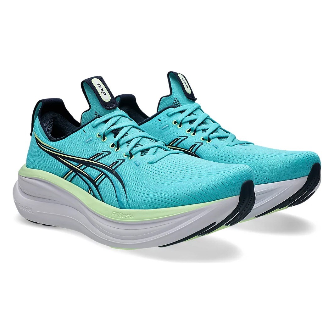 Asics Gel Nimbus 28 - Mens Running Shoes - Energy Aqua/Midnight - image 6