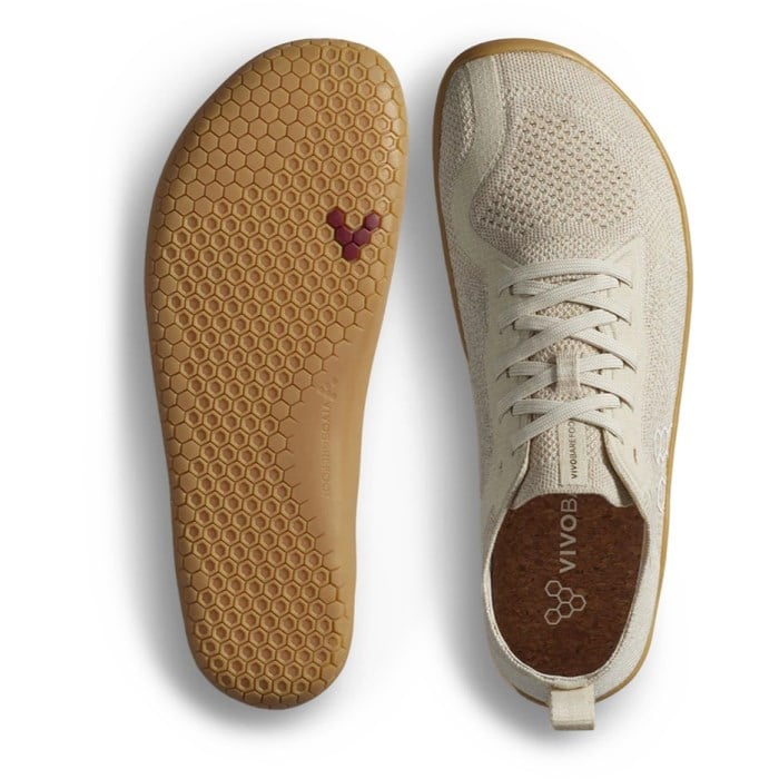 Vivobarefoot Primus Lite Knit Natural - Womens Running Shoes - Coconut