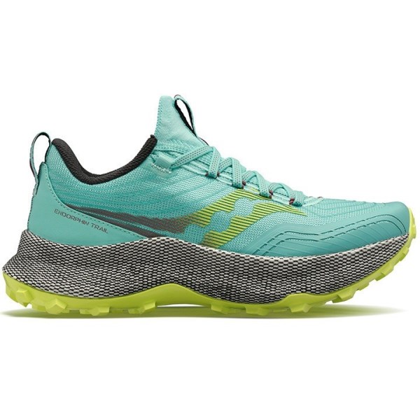 Saucony Endorphin Trail - Womens Running Shoes - Cool Mint/Acid