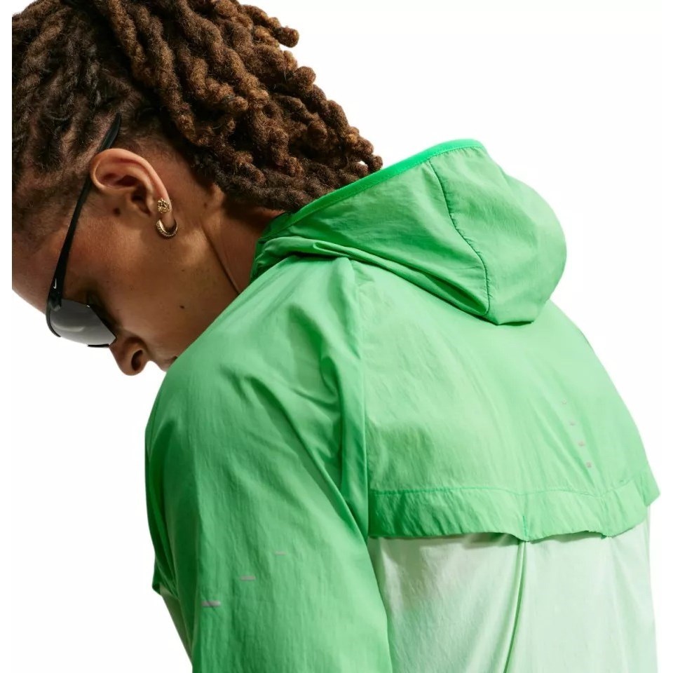 Nike Stride Mens Repel UV Running Jacket - Green Spark/Reflective Silver - image 3