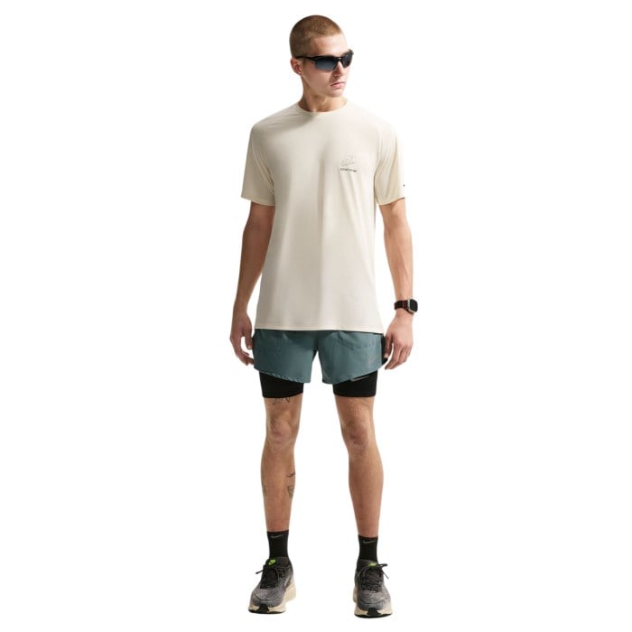 Nike Stride Mens Dri-FIT 5 Inch Brief-Lined Running Shorts - Mineral Slate/Reflective Silver
