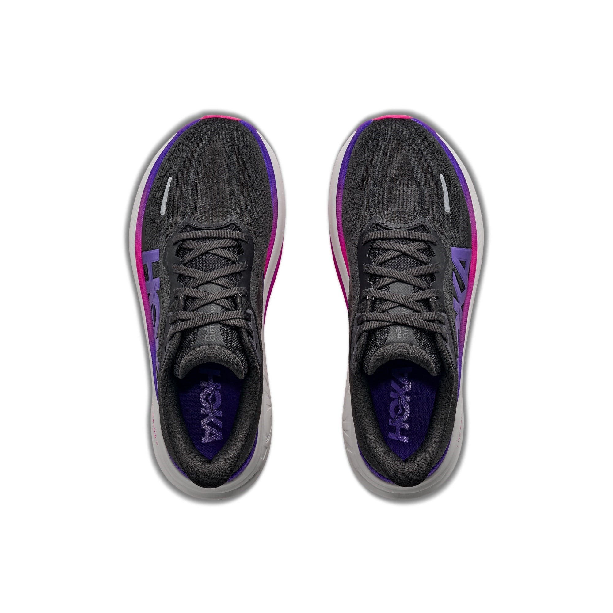 Hoka Clifton Pro - Womens Running Shoes - Carbon Black/Cosmic Purple - image 3