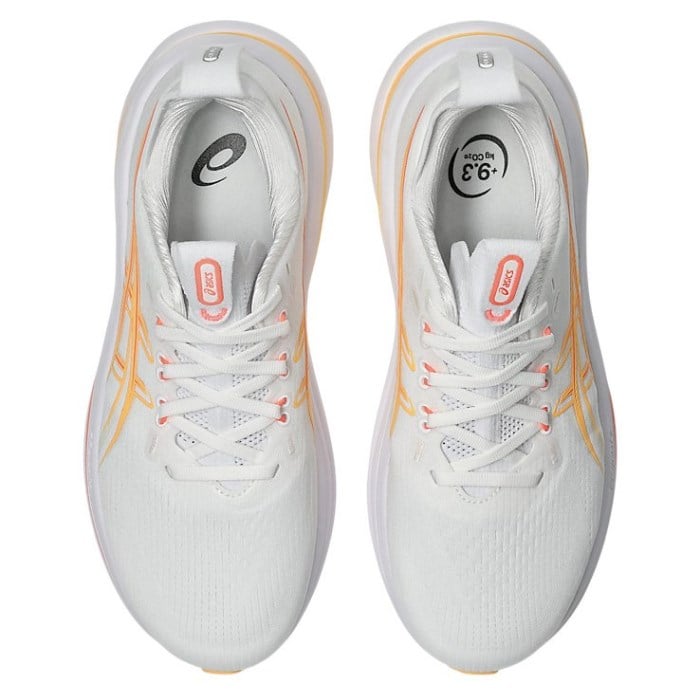 Asics Gel Nimbus 28 - Womens Running Shoes - White/Coral Sun - image 3
