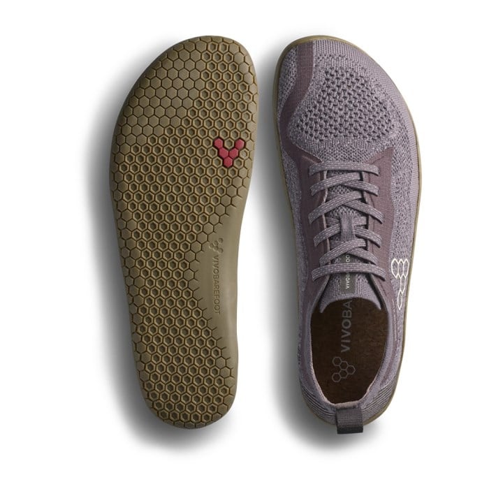 Vivobarefoot Primus Lite Knit Natural - Womens Running Shoes - Dark Gull/Gray - image 5