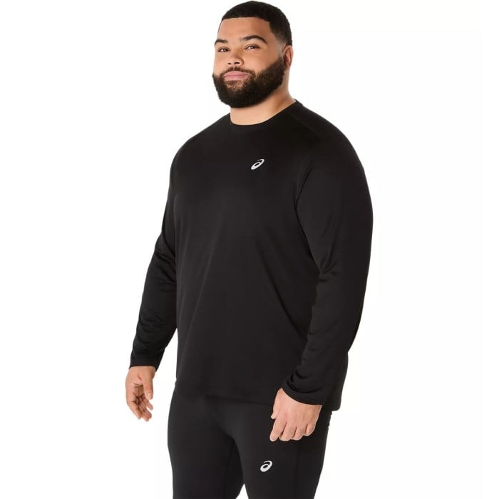 Asics Silver Mens Long Sleeve Top - Performance Black