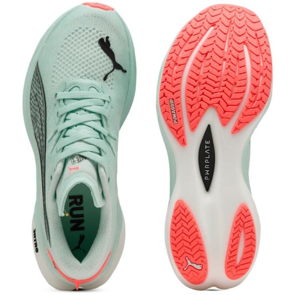 Puma Deviate Nitro 3 - Womens Running Shoes - Peaceful Blue/Glowing Red