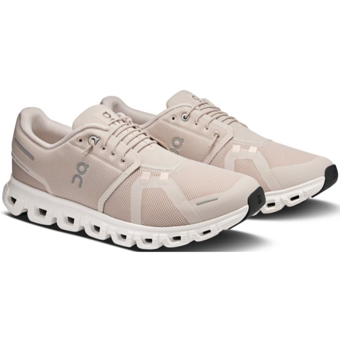 On Cloud 6 - Mens Running Shoes - Pearl/White