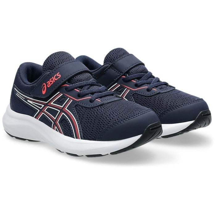 Asics Contend 9 PS - Kids Running Shoes - Midnight/Flash Red
